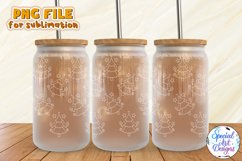 New year trees design |16 oz Glass Wrap Sublimation Design Product Image 1