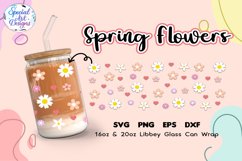 Libbey Glass 16oz | 20oz | Spring Flowers Glass Cup Wrap Product Image 1
