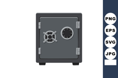 Secure metal safe with combination lock and handle for valua Product Image 1
