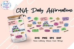 Daily Affirmations | CNA Affirmations | 16oz Glass Can Product Image 1