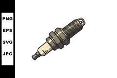 Spark plug detailed vector illustration for automotive engin Product Image 1