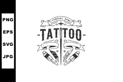 Tattoo machine needle vintage style illustration with decora Product Image 1