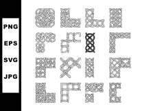 Celtic knot corner borders and square patterns vector set fo Product Image 1