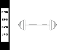 Barbell weightlifting equipment vector illustration for fitn Product Image 1
