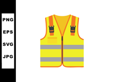 High visibility yellow safety vest with reflective stripes f Product Image 1