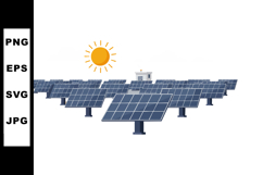 Solar panels farm with sun energy harvesting renewable power Product Image 1