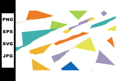 Abstract colorful geometric shapes vector with triangles and Product Image 1