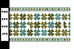 Retro style floral pattern with abstract olive green and tea Product Image 1
