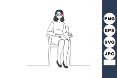 Woman Sitting Wearing 3D Glasses Watching Movie Entertainmen Product Image 1