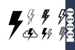 Lightning bolt icons with various styles including solid, o Product Image 1