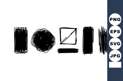 Abstract black grunge brush strokes vector design for creat Product Image 1