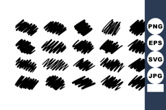 Black sketch brush strokes collection for design and creativ Product Image 1