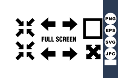 Full screen vector icons with arrows and zoom symbols for u Product Image 1