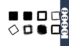 of grunge style black square shapes and frames for creative Product Image 1