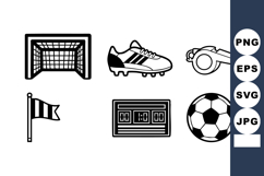 Soccer game equipment with goal cleats whistle flag scorebo Product Image 1
