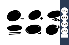 Black speech bubbles vector for design communication and di Product Image 1