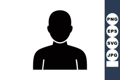 Male silhouette icon simple black vector illustration isolat Product Image 1