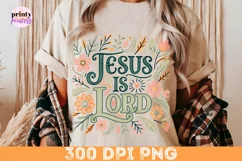 Jesus is Lord PNG, Bible Verse Quote Design Product Image 7