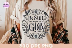 Psalm 119 png file, Floral Christian Sublimation PNG Product Image 1