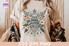Psalm 119 png file, Floral Christian Sublimation PNG Product Image 8