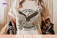 Bible Verse png file, Vintage Eagle Sublimation PNG Product Image 8