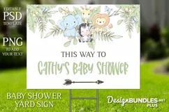 Baby Shower Yard Sign PSD, Baby Yard Sign Safari Printable Product Image 1