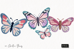 Faux Yarn Butterfly Clipart | Spring PNG Product Image 1