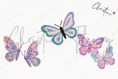 Faux Yarn Butterfly Clipart | Spring PNG Product Image 3
