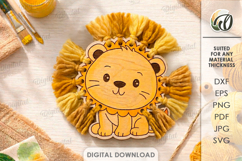 Yarn Lacing Toy Laser Cut. Yarn Decoration. Lion SVG Product Image 1