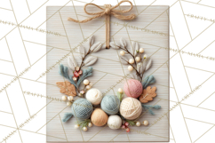 Cozy Yarn Christmas Clipart PNG, Holiday Craft Clip Art Product Image 4