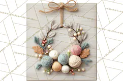 Cozy Yarn Christmas Clipart PNG, Holiday Craft Clip Art Product Image 4