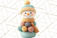 Cozy Yarn Christmas Clipart PNG, Holiday Craft Clip Art Product Image 3