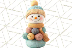Cozy Yarn Christmas Clipart PNG, Holiday Craft Clip Art Product Image 3