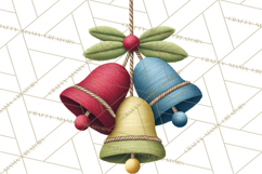 Cozy Yarn Christmas Clipart PNG, Holiday Craft Clip Art Product Image 2