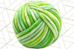 Cozy Yarn Christmas Clipart PNG, Holiday Craft Clip Art Product Image 2