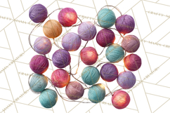 Cozy Yarn Christmas Clipart PNG, Holiday Craft Clip Art Product Image 4