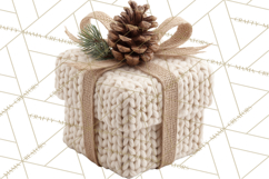 Cozy Yarn Christmas Clipart PNG, Holiday Craft Clip Art Product Image 5