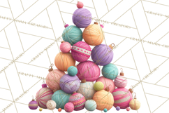 Cozy Yarn Christmas Clipart PNG, Holiday Craft Clip Art Product Image 4
