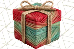 Cozy Yarn Christmas Clipart PNG, Holiday Craft Clip Art Product Image 3