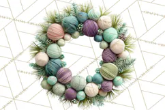Cozy Yarn Christmas Clipart PNG, Holiday Craft Clip Art Product Image 4