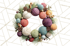 Cozy Yarn Christmas Clipart PNG, Holiday Craft Clip Art Product Image 5