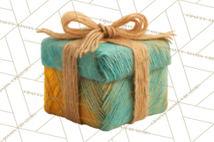 Cozy Yarn Christmas Clipart PNG, Holiday Craft Clip Art Product Image 2