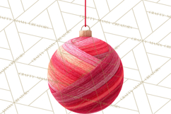 Cozy Yarn Christmas Clipart PNG, Holiday Craft Clip Art Product Image 4