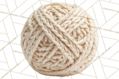 Cozy Yarn Christmas Clipart PNG, Holiday Craft Clip Art Product Image 2