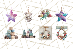 Cozy Yarn Christmas Clipart PNG, Holiday Craft Clip Art Product Image 3