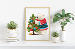 Yarn Christmas Polar Bear Clipart Product Image 2