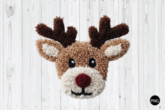Latch Hook Yarn Christmas Reindeer PNG, Christmas Reindeer Product Image 1