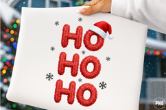 Yarn Crochet Christmas Ho Ho Ho PNG Product Image 1