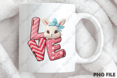 Yarn Crochet Easter Bunny Love Png Product Image 4