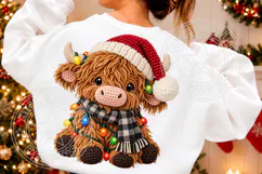 Yarn Crochet Highland Cow PNG Product Image 2